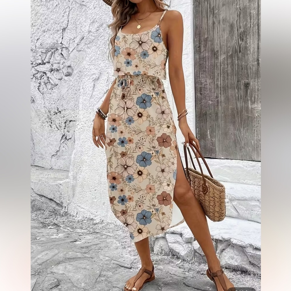 Floral Print Midi Dress
